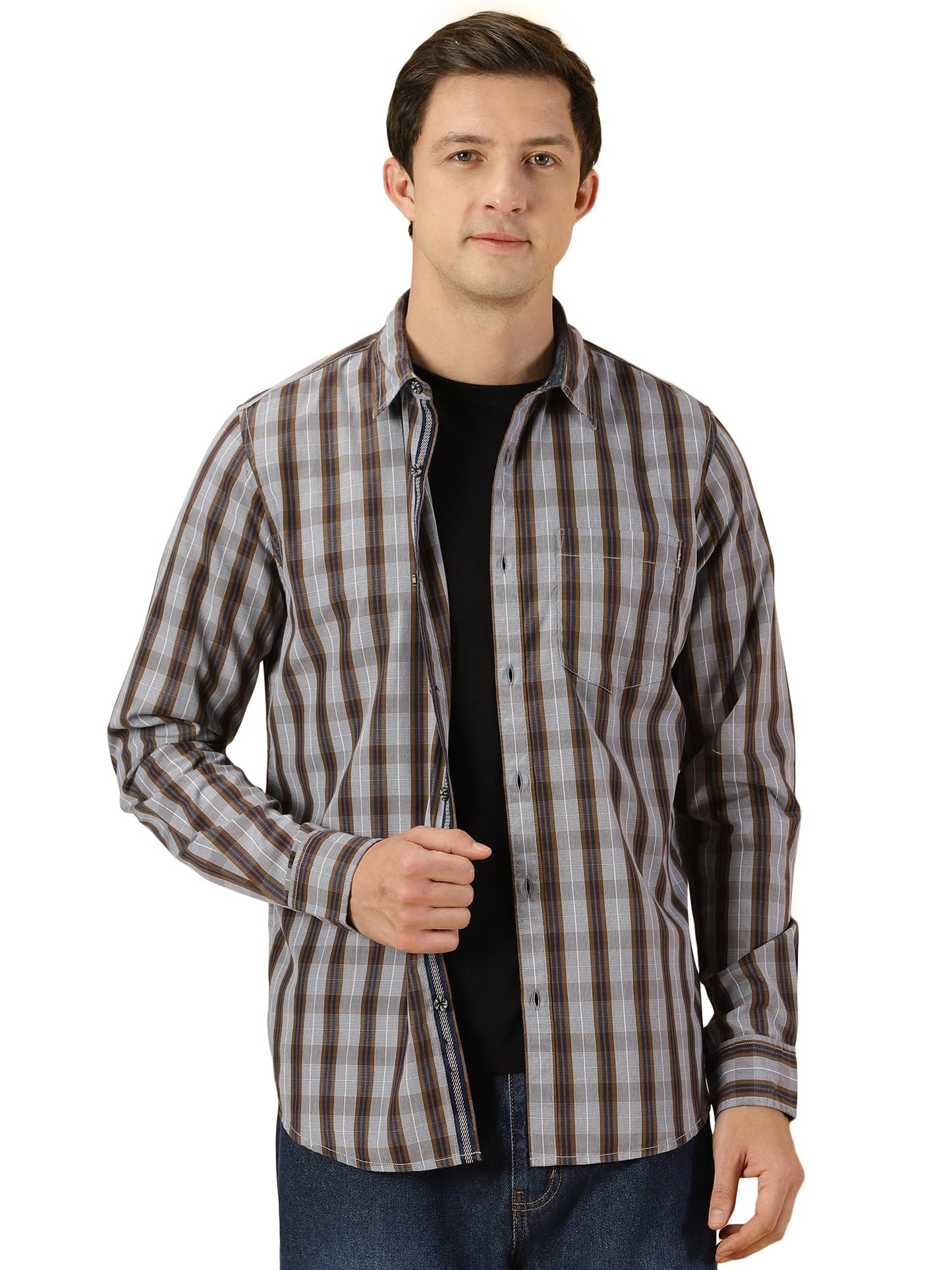 Thomas Scott Mens Slim Fit Shirt (TS1137_Beige