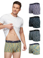 XYXX Mens Underwear Artisto IntelliSoft Antimicrobial Micro Modal Trunk Pack of 5 (Yellow & Blue ; Blue & White ; Teal & Black