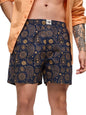The Souled Store Paisley Men and Boys Pull On Navy Blue All Over Printed Cotton Boxer Shorts