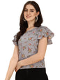 OOMPH! Off Shoulder Tops for Women, Grey - mt358