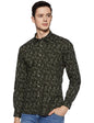 Pepe Jeans MenS Printed Regular Fit Casual Shirt (Pm306193_Olive M)