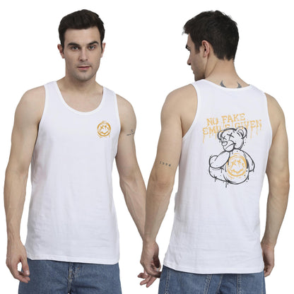 Peppyzone Mens S to 5XL Designer Men Vest Teddy Printed Cotton Sando/Baniyan/Ganji for Men and Boys - Perfect for Gym Workouts,