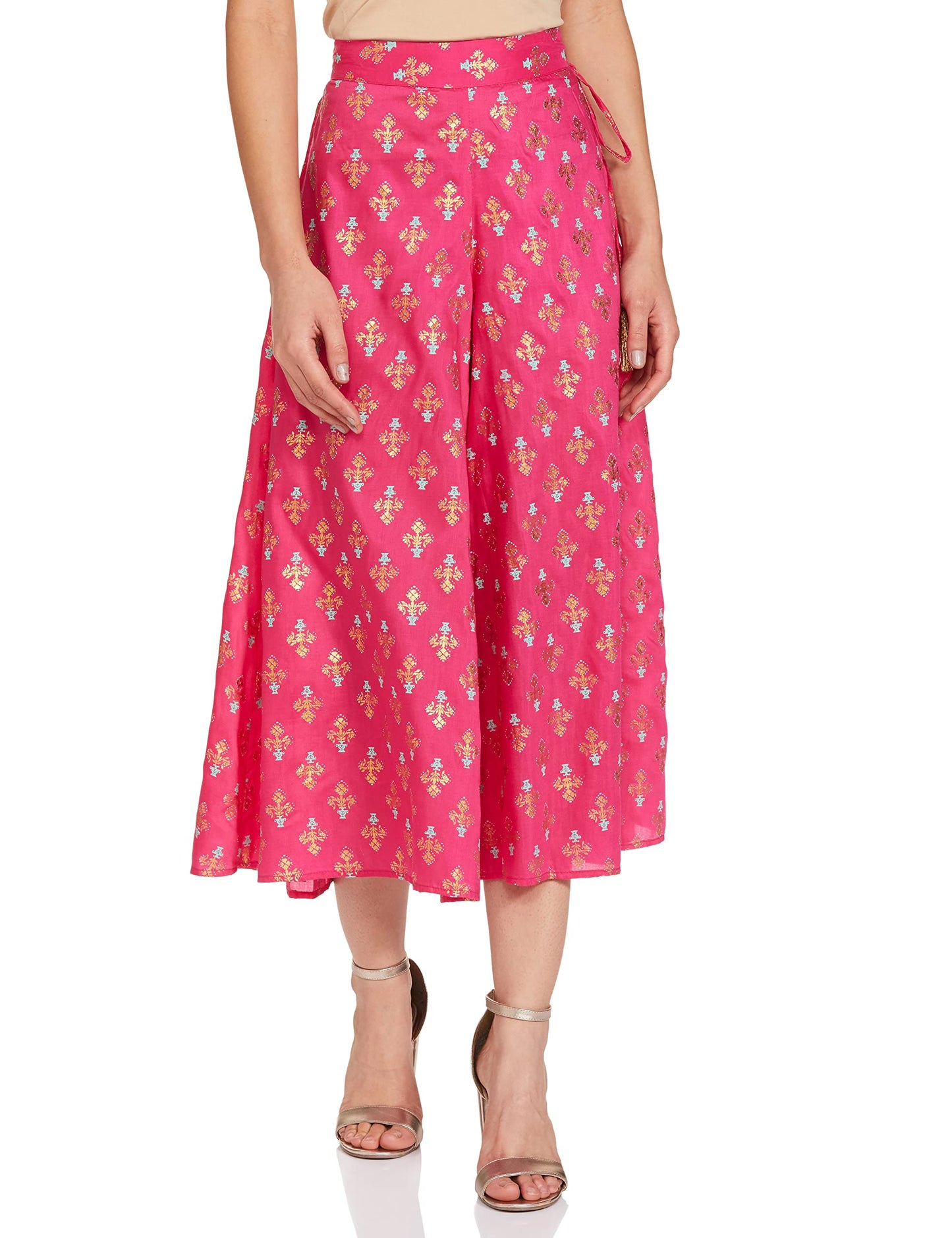 Aurelia Printed Strechable Culotte For Women | Calf Length Culotte For Women