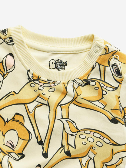 The Souled Store Official Girls Disney: Cute Bambi Cotton Sweatshirts Brown Soft and Lightweight Womens Sweatshirts Ladies Fem