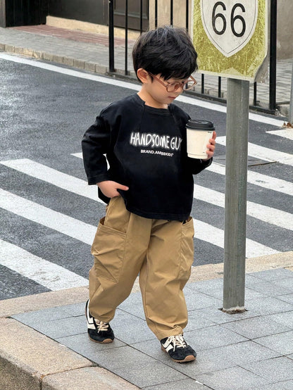 TAGAS Boys Cargo Pant|Regular Slim Cargo for Kids ||Relaxed Trouser|Boy Loose Comfortable Pant|Boys Joggers||(KC-8) Khaki