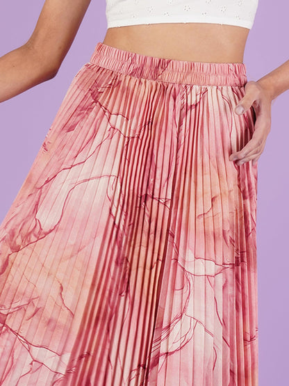 Kzully Crepe WomenS Skirts Maroon