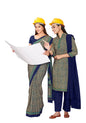 Vimla WomenS Crepe Silk Printed Uniform Unstitched Salwar Suit And Saree With Unstitched Blouse Piece | Crepe Silk Sarees For W