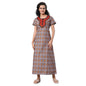 Evolove WomenS 100% Cotton Supersoft With Beautiful Embroidery Long Maxi Night Gown Nighty Dress With Pocket, Most Comfortable