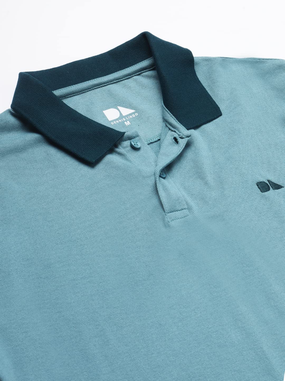 Dennis Lingo Mens Slim Fit Sea Green Polo T-Shirt