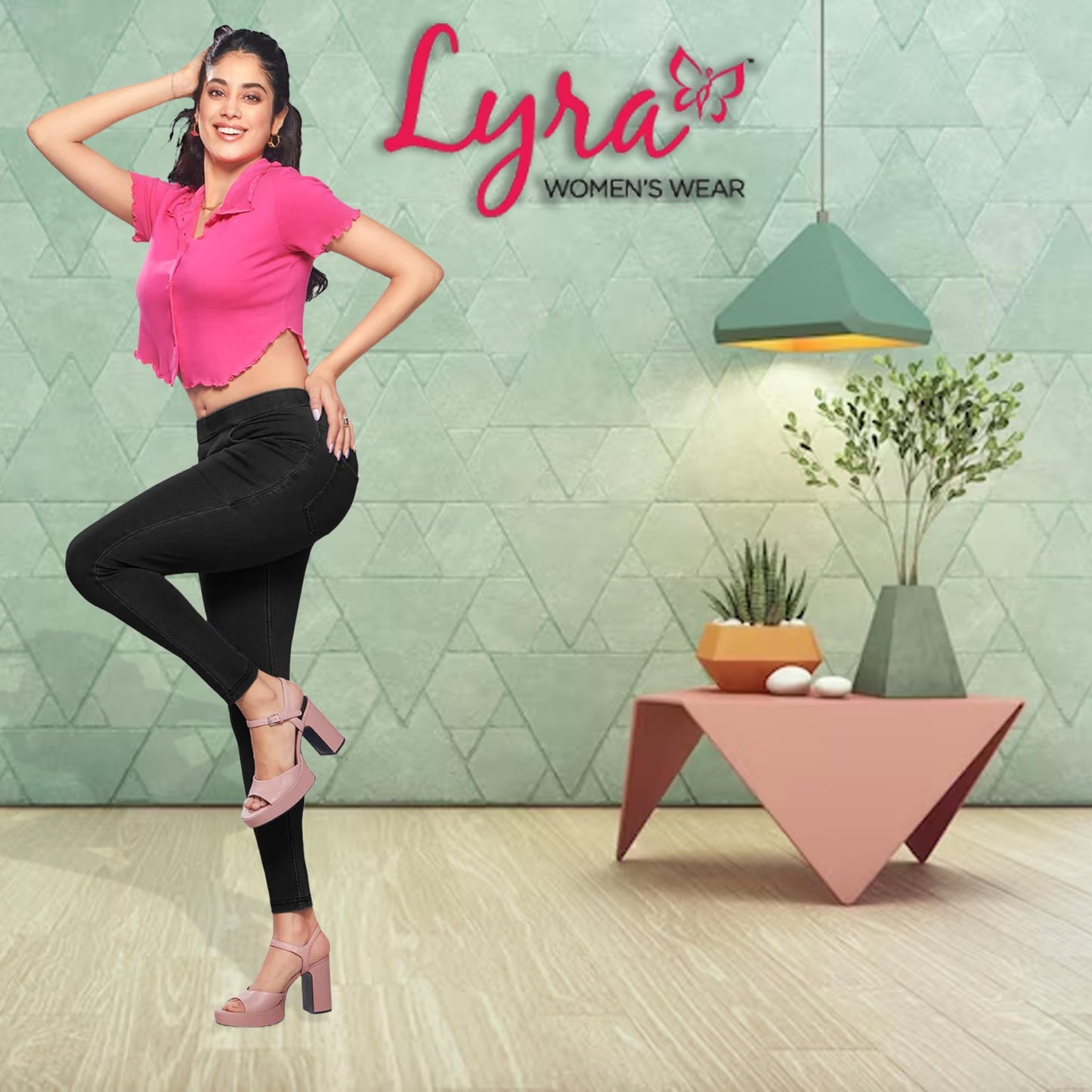Lyra WomenS Solid Mid Rise | Rich Cotton Knitted Fabric | Regular Length | Pack Of 1 Black