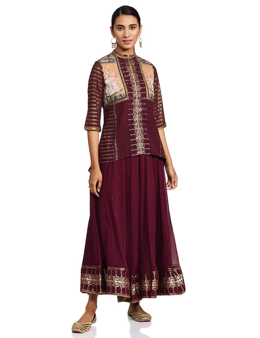 W for Woman Rayon Women's Asymmetrical Hemline Regular Kurta