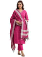 Libas WomenS Cotton Blend Kurta Set (400386_Pink
