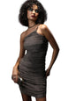 Ketch Women Sleeveless Party FIT Dress KHJ6000440 Copper L