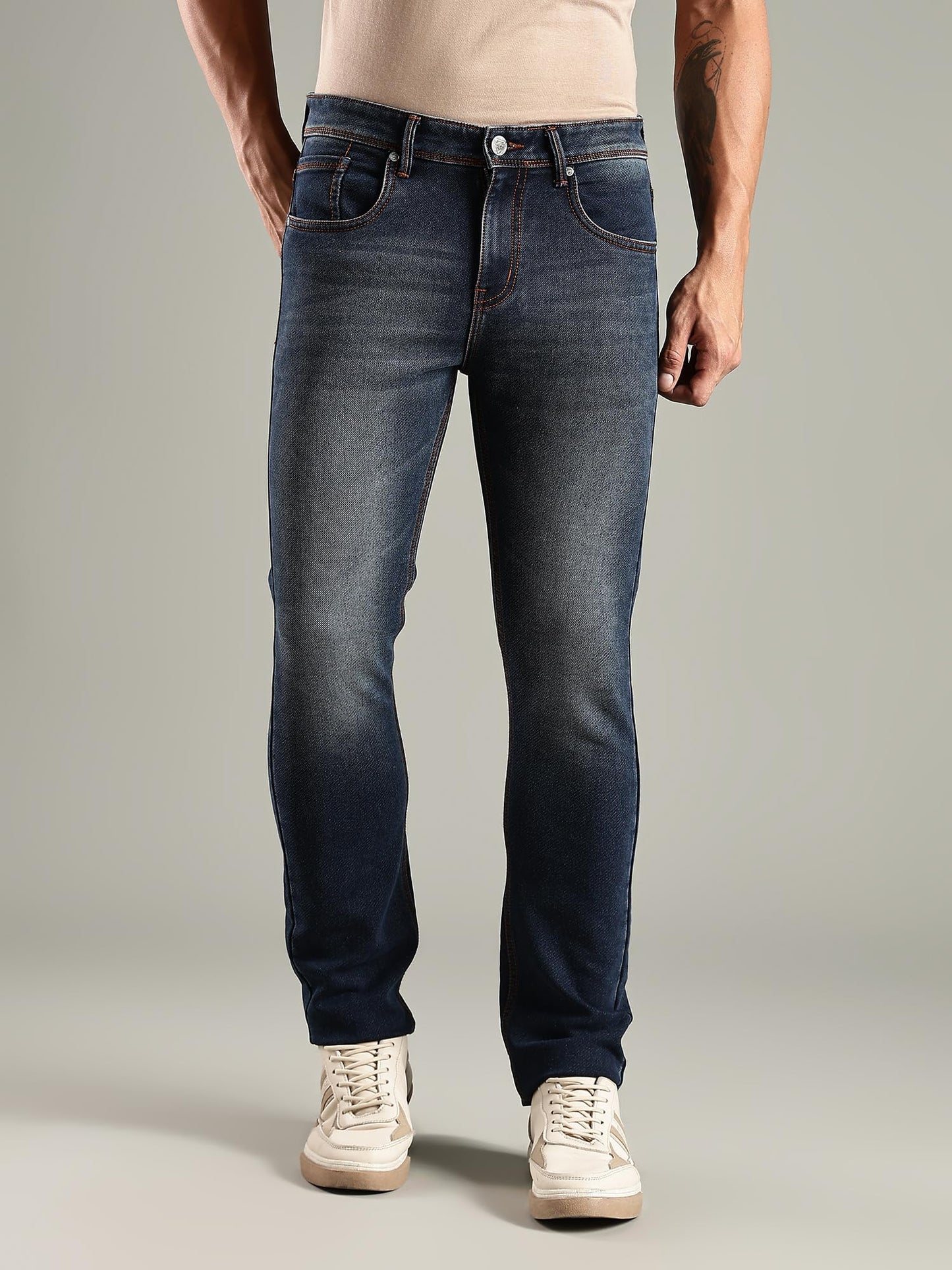 Thomas Scott Mens | Mild Fade | Stright Fit | Denim | Regular Wear | Stretchable | Casual Jeans for Men