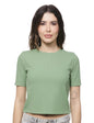 Fyltr WomenS Solid Regular Fit T Shirt (Fylss25Wkt-1010_Moss Green