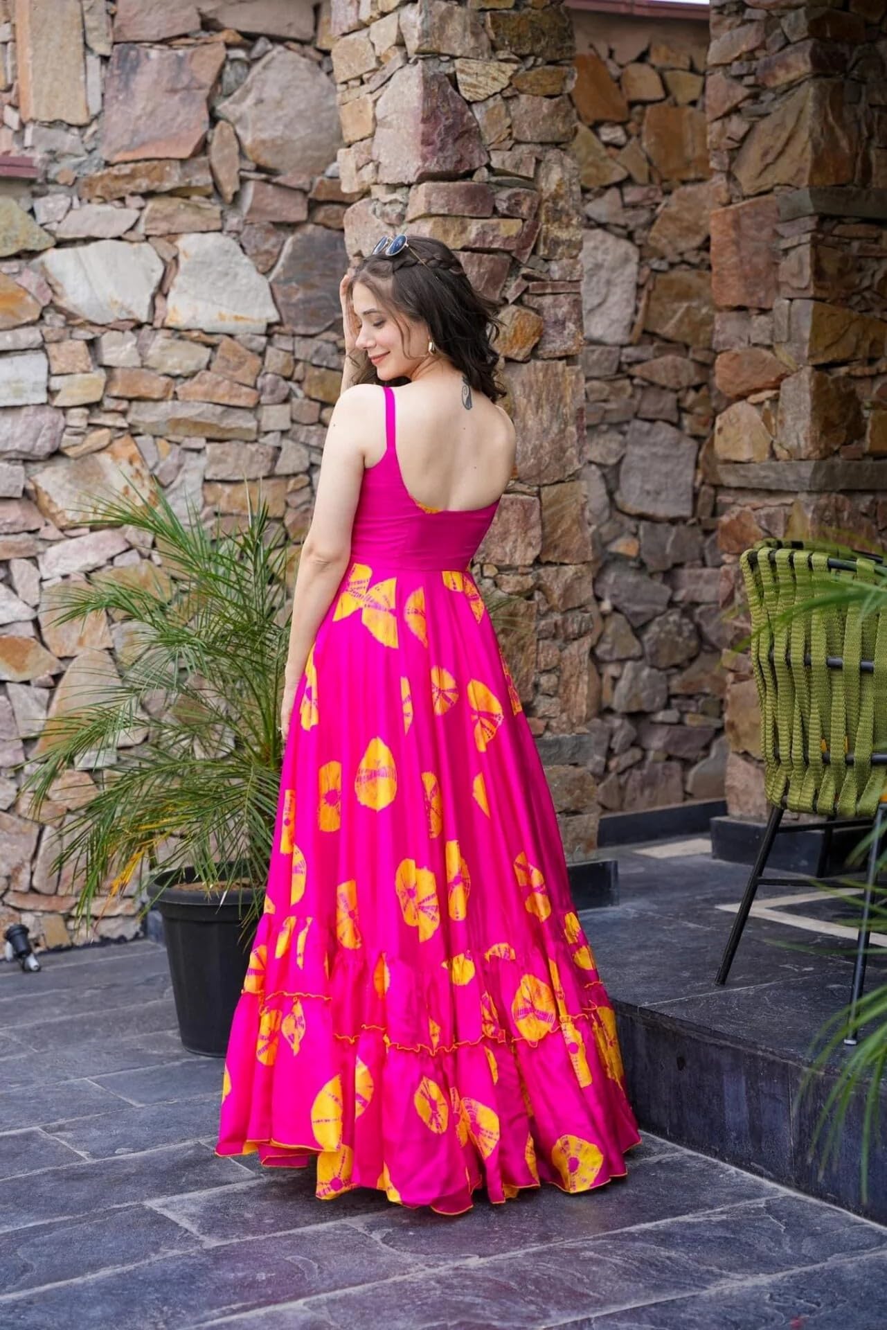 Wedani Rayon Dress for Women Pink