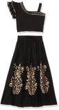 Aarika GirlS Cotton Lehenga Choli Set (Lch-K-110_Black_6-7 Years)