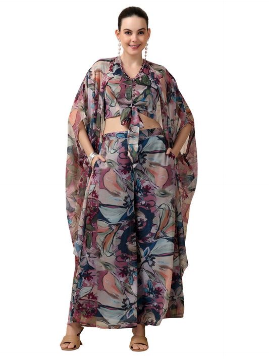 Libas Womens Printed Chiffon Co-Ord Set For Women