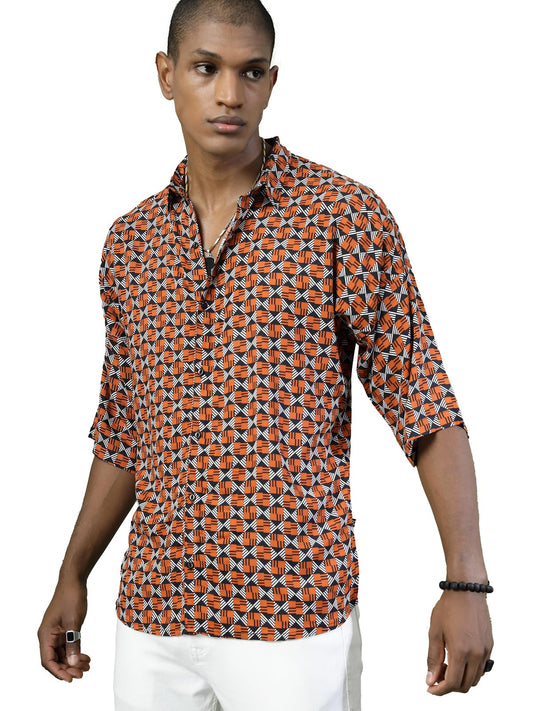 Rigo Rayon Printed Oversized Shirts for Men | Half Sleeves Hawaiian Shirts for Men | Summer Oversized Shirts Shirt for Men | Ove