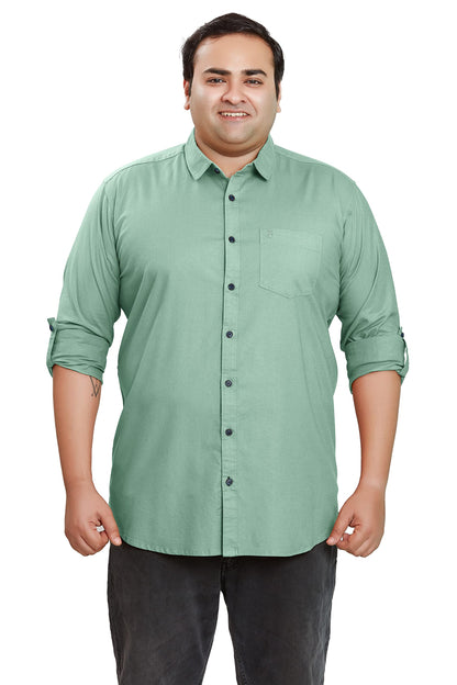 BE ACTIVE Mens Casual 100% Cotton Solid Plus Size Shirt || Plus Size Shirts for Men || Casual Plus Size Shirt || Casual Wear Sh