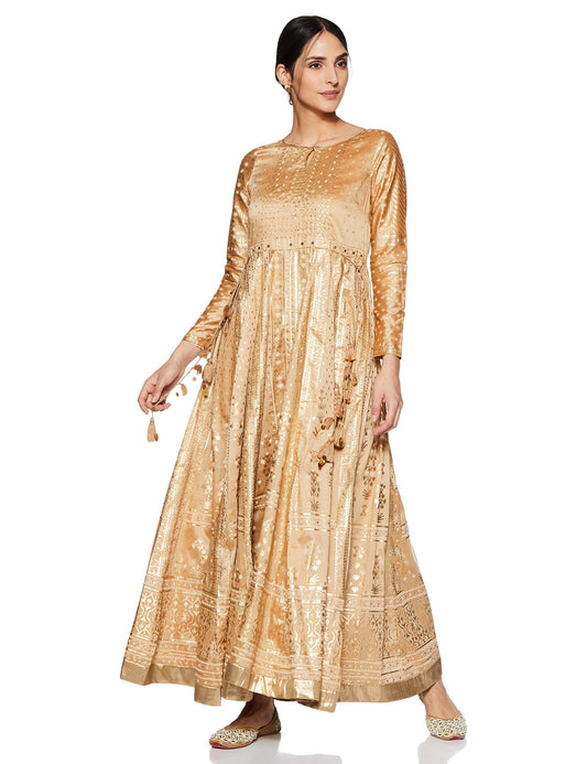 W for Woman Women's Synthetic Anarkali Kurta