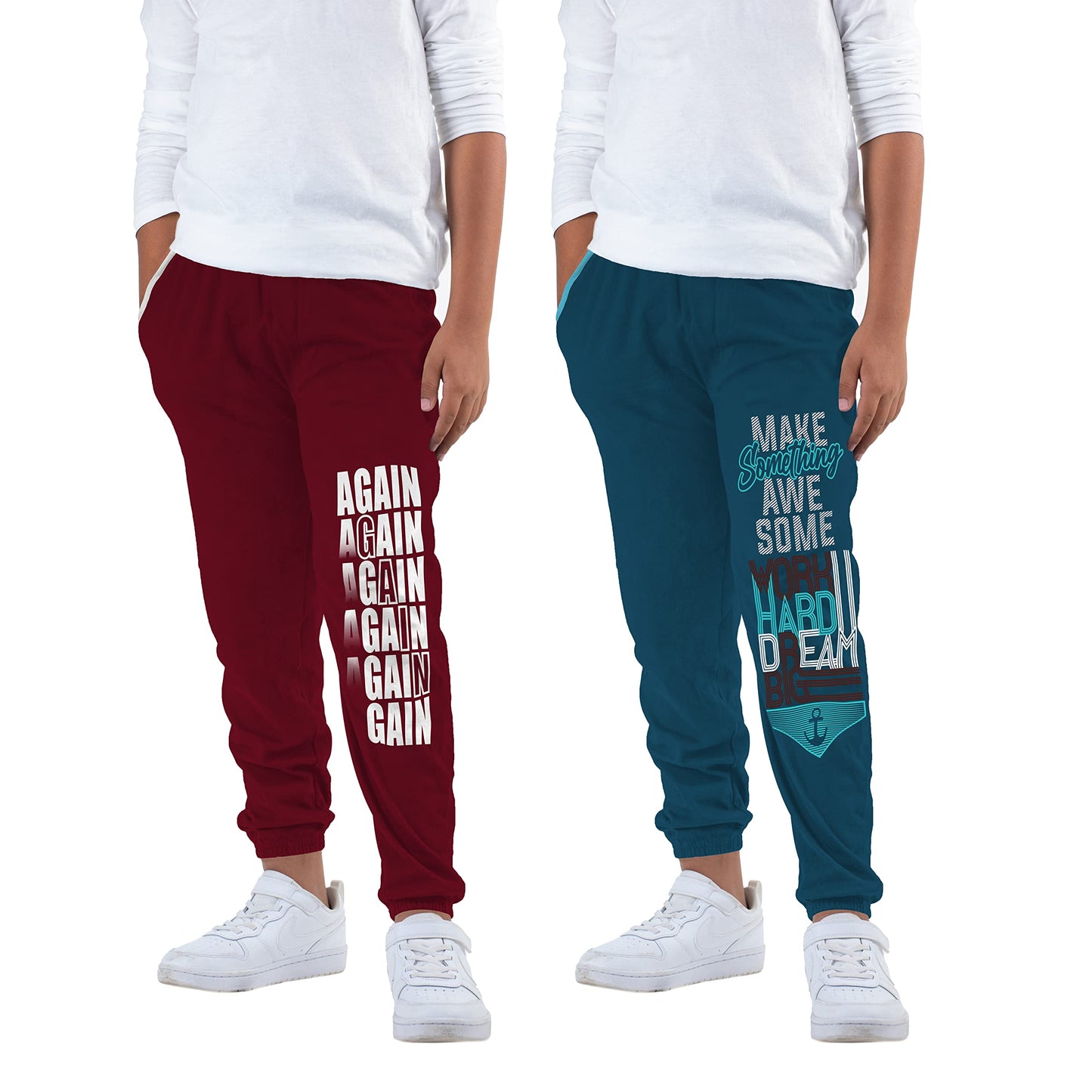 Kyda Kids BoyS Cotton Regular Fit Track Pant - Multicolor
