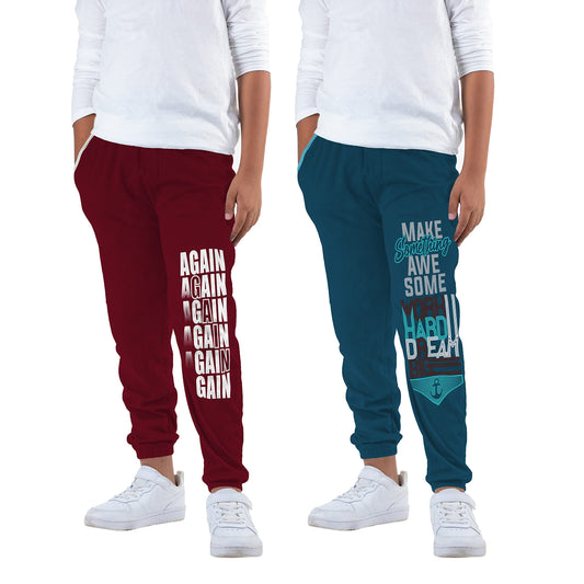 Kyda Kids BoyS Cotton Regular Fit Track Pant - Multicolor