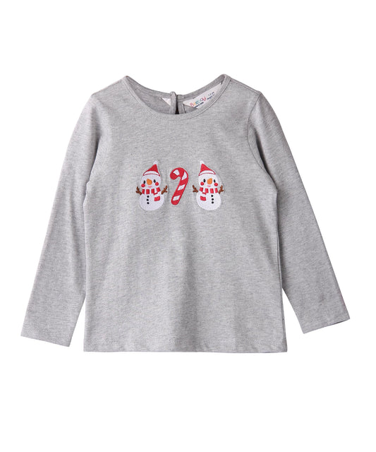 Snowman Full Sleeve T-Shirt Grey