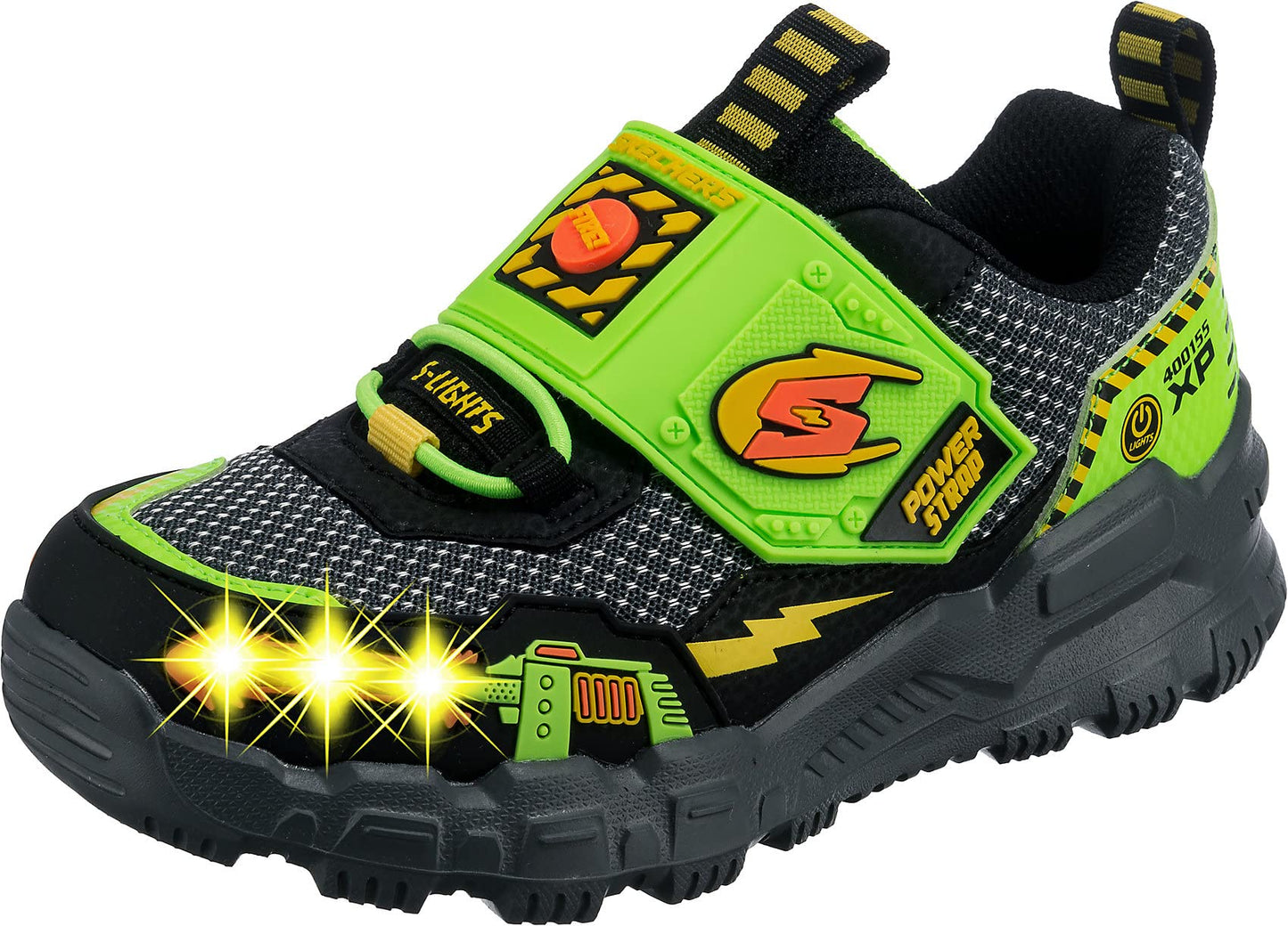 Skechers Boys Adventure Track Sound Blaster Bklm Sports Shoes