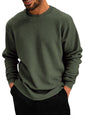 Noble Monk MenS Round Neck T Shirt |Full Sleeves |Solid Pattern | Casual T-Shirt For Men Military Green