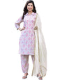 Pinkmint Womens Muslin Printed Kurta Set with Pants & Dupatta l 3 Piece Ethnic Suit for Casual Multicolour
