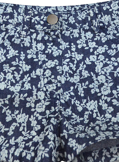 A.T.U.N. Girls Printed Denim Shorts