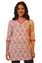 Aurelia Women Off White Floral Print Cotton Straight Kurti_24Fea30416_L