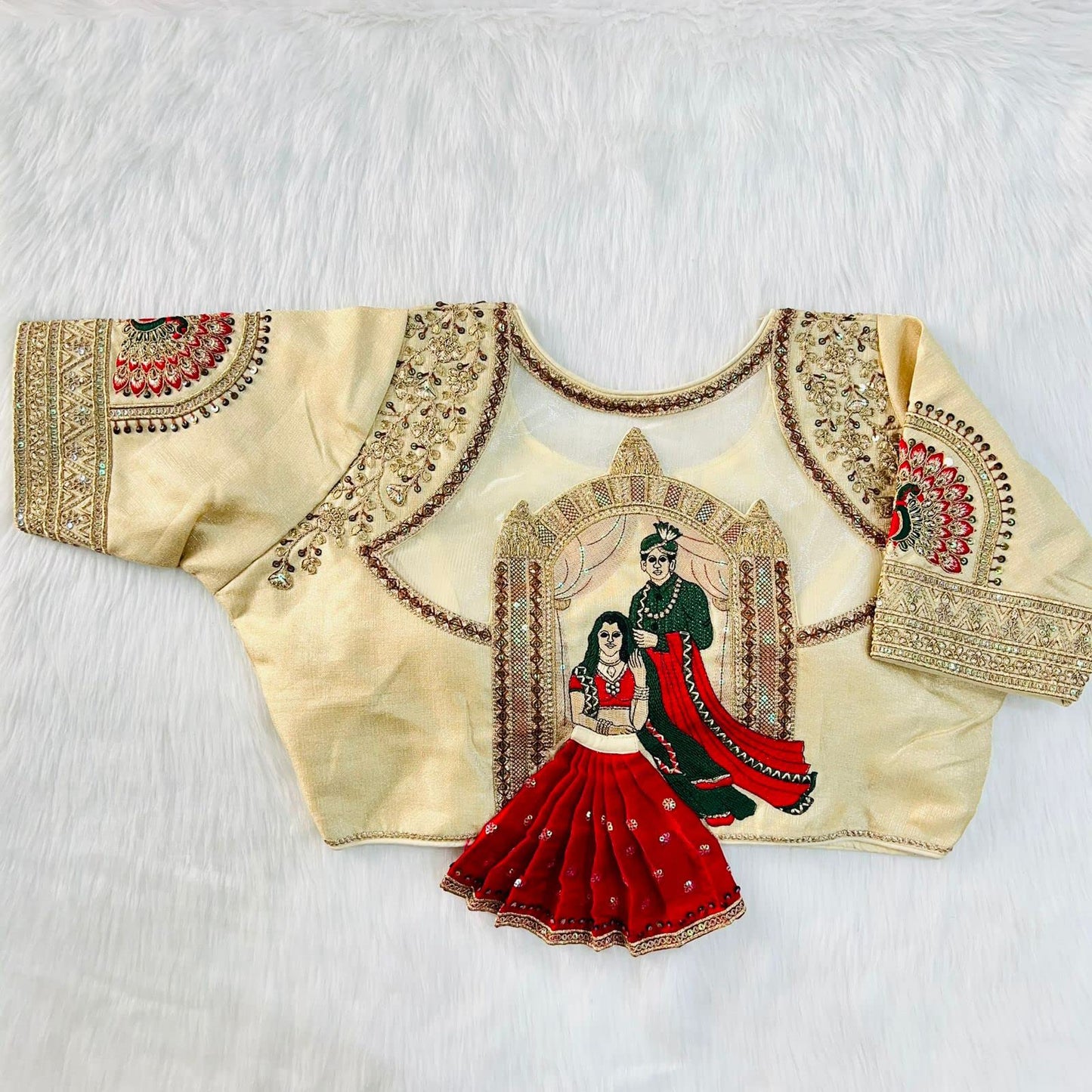 Pujia Mills WomenS Sequins Handwork WomenS Bridal Blouse Readymade Saree Blouse For Women Bridal Blouse For Wedding