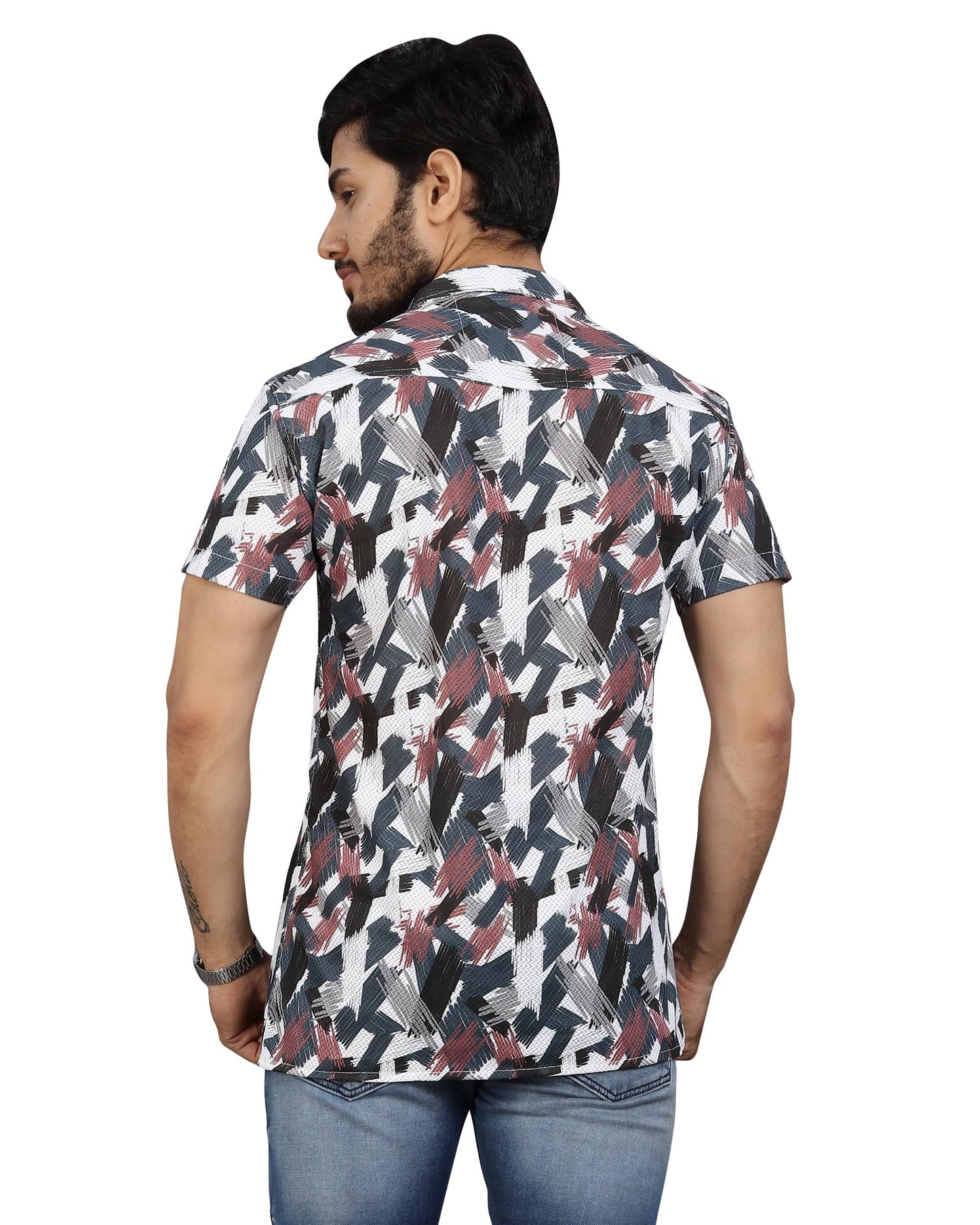 I Enterprise Half Sleeve Relaxed Fit MenS Casual Shirt | Cotton Blend Oversized Shirts For Men Loose Fit | Oversized Printed Sh