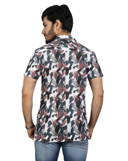 I Enterprise Half Sleeve Relaxed Fit MenS Casual Shirt | Cotton Blend Oversized Shirts For Men Loose Fit | Oversized Printed Sh