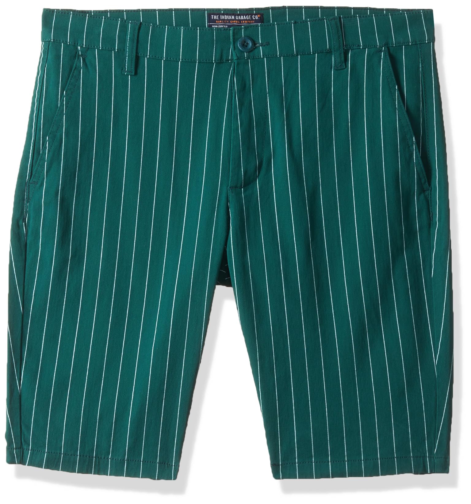The Indian Garage Co Men Slim Fit Striped Mid-Rise Shorts