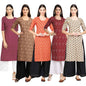 Pinkmint Women's Crepe Digital Print Straight Kurta [Pack of 5] (CCV-347-377-351-375-355)