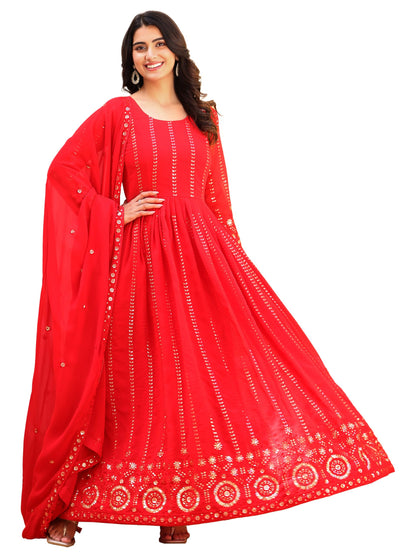 Fashion Basket Embroidered Anarkali Dress For Women