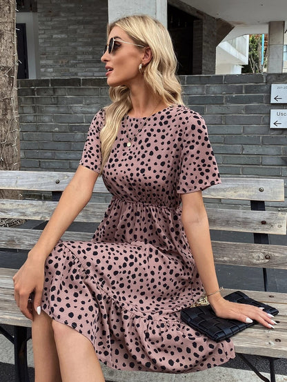 Tagas Women'S Knee-Length Dress (Op-3215-Dusty Pink-M_Pink_M)