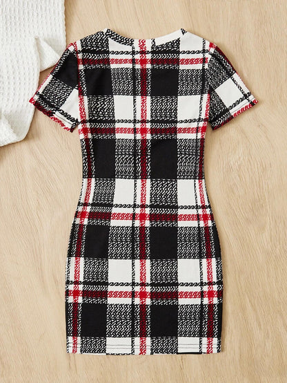 TAGAS Young Girl Contrast Dobby Mesh Puff Sleeve Dress || Girls Dress || Party Dress for Girls ||Fency Dress||(GCD) White