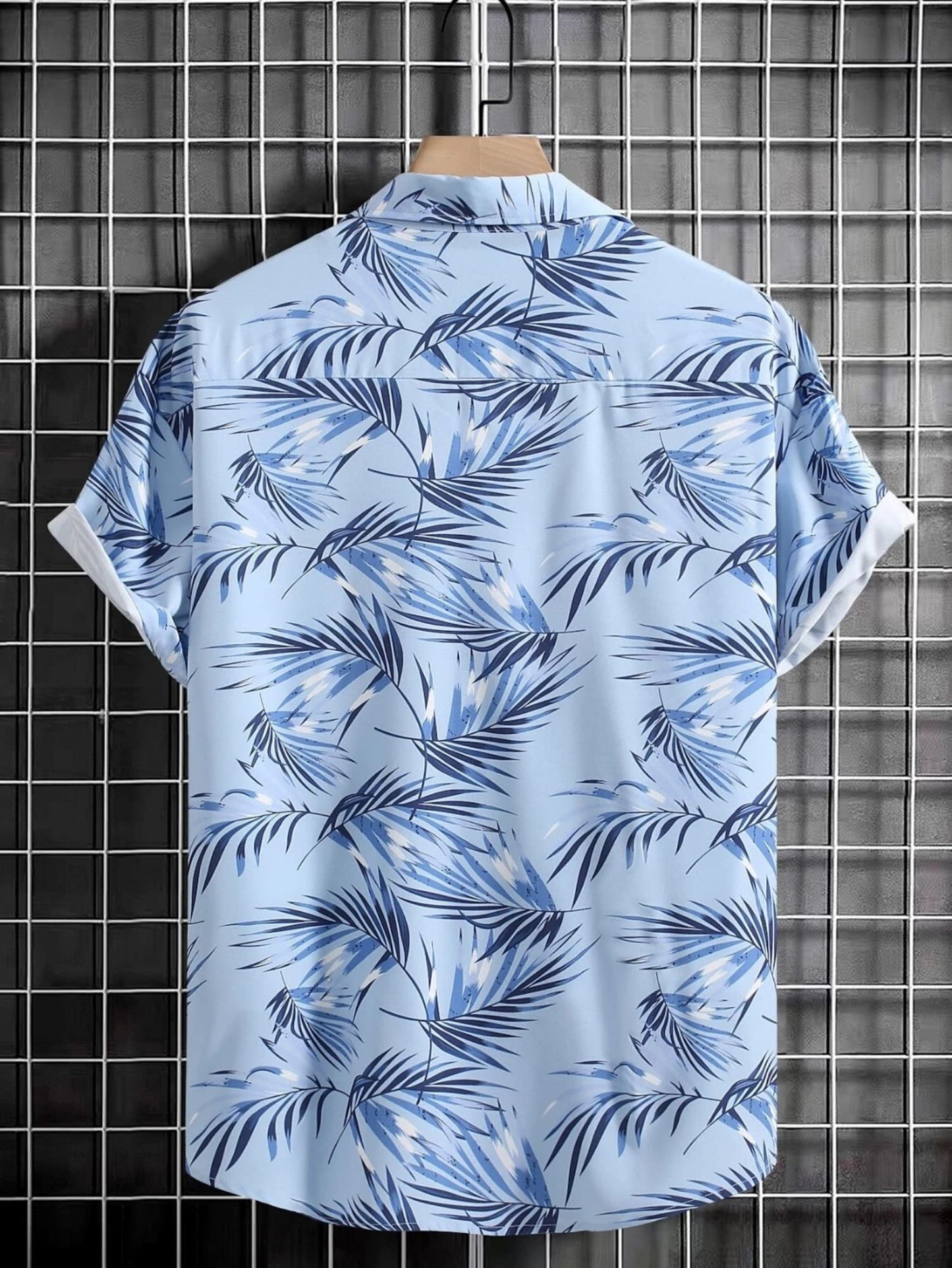 Leriya Fashion MenS Printed Regular Fit Shirt Sky