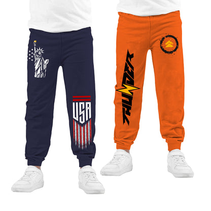 Kyda Kids Boys Cotton Printed Track Pants (Pack Of 2)
