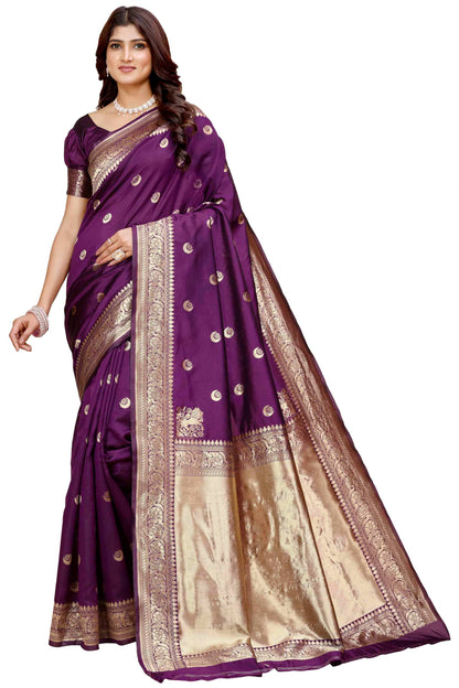 Shasmi Womens Banarasi Saree Pure Kanjivaram Silk Saree Soft new ladies 2025 Design Wear Pattu Sarees Latest Party Sari collect