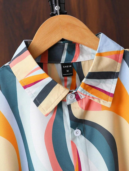 OM SAI LATEST CREATION Mens Shirts || Soft Rayon All Over Printed Shirts for Men || Short Sleeve || Lapel Collar || Button Down