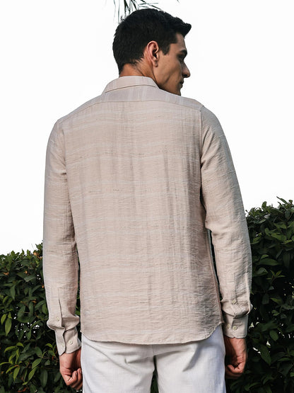 Thomas Scott Mens | Stripes | Long Sleeve | Spread Collar | Premium Polycoton Material | Slim Fit | Casual | Shirts for Men(TS1