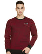 The Indian Garage Co Red Regular Fit Striped Long Sleeve Pull On Sweatshirt