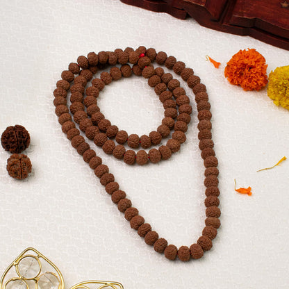Astrotalk 7 Mukhi Rudraksha Mala 108+1 Beads | Certified 7mm Rudraksha | Attract Wealth, Prosperity & Positivity | Divine Venus Blessings | Rudraksha Mala Original for Men & Women