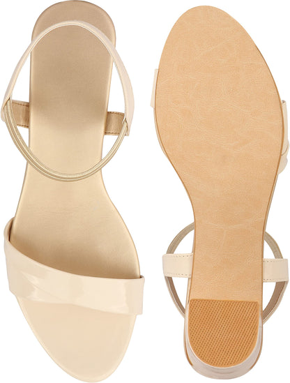 Shoetopia WomenS & GirlS Cream Pointed Toe Block Heels