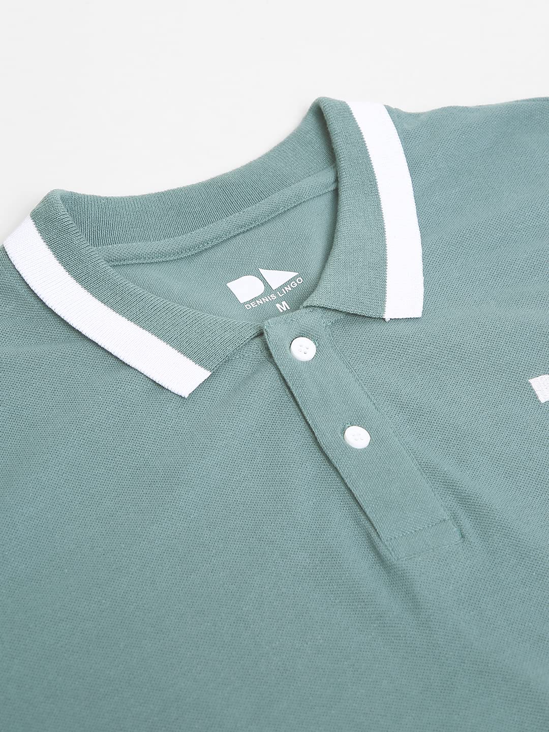 Dennis Lingo MenS Slim Fit Green Polo T-Shirt